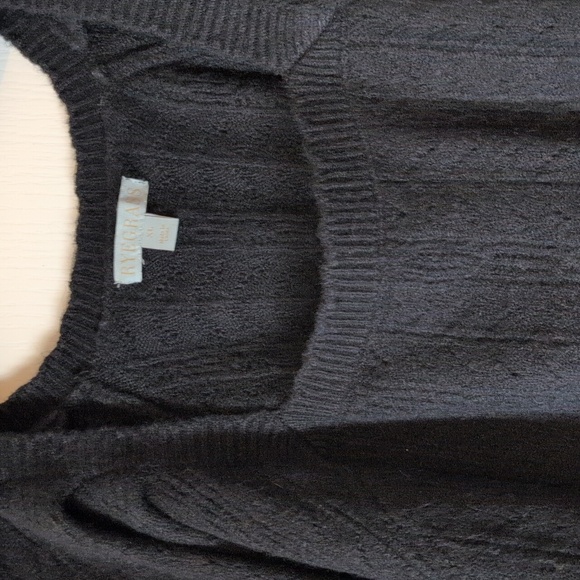 Ryegrass Elegant Black Ribbed Women's Sweater - Picture 4 of 7